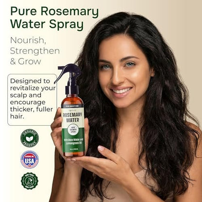 IQNATURAL Rosemary Water Spray for Hair Growth - Root Enhancer, Strengthen & Thicken Hair - Made in USA - 4 oz Avelisse
