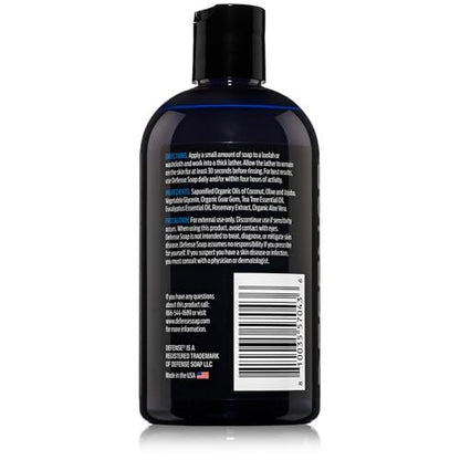 Defense Soap Tea Tree Body Wash Original & Peppermint – All Natural Organic Shower Soap for Athletes, Odor Control & Skin Fungal Protection, 12 oz (Pack of 2) Avelisse