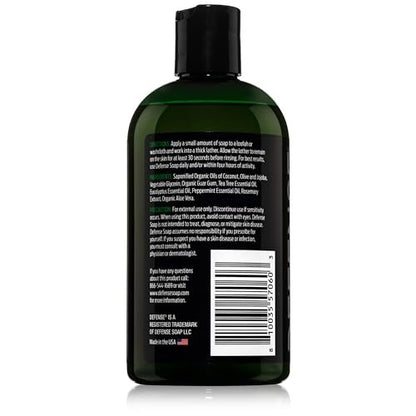 Defense Soap Tea Tree Body Wash Original & Peppermint – All Natural Organic Shower Soap for Athletes, Odor Control & Skin Fungal Protection, 12 oz (Pack of 2) Avelisse
