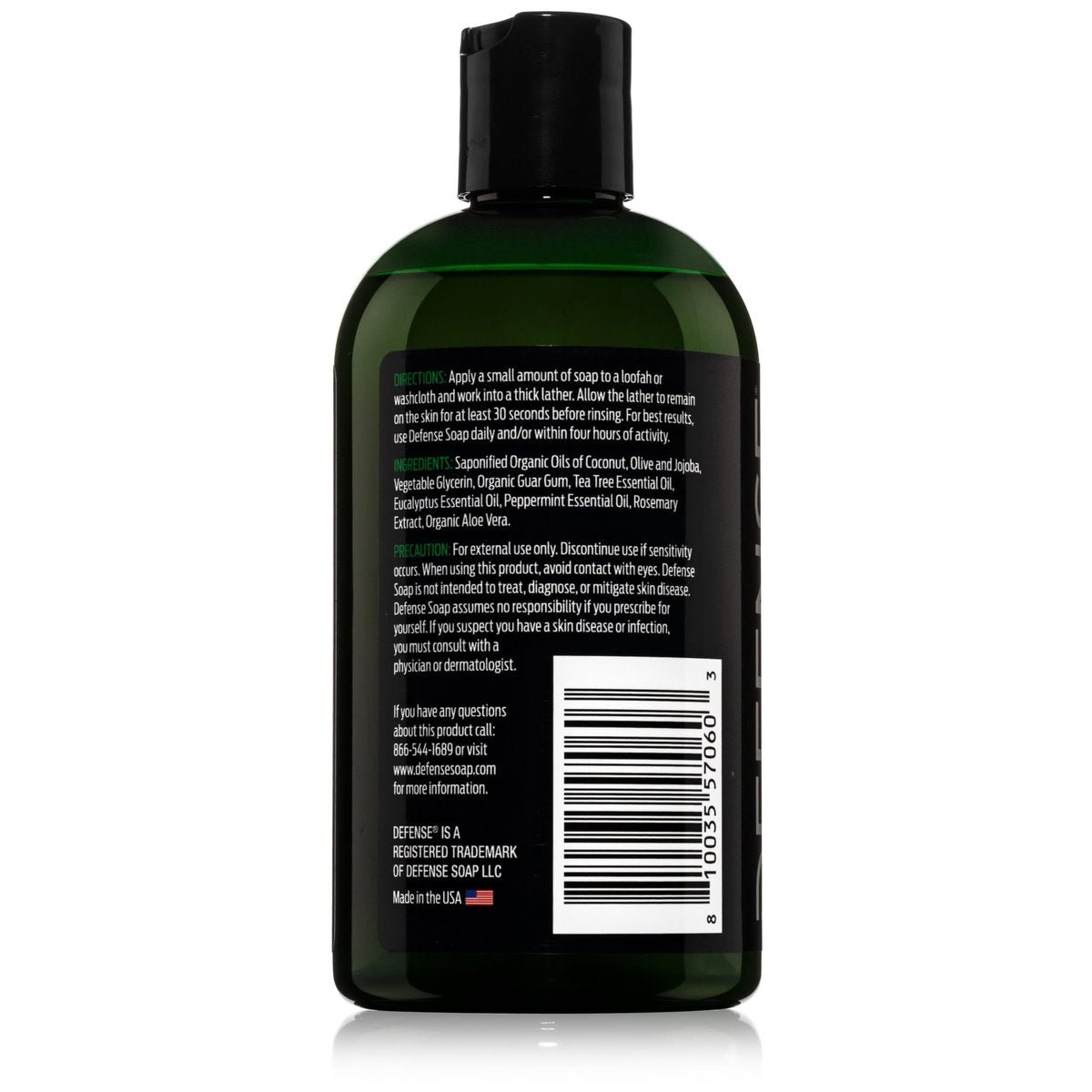 Defense Soap Tea Tree Body Wash Original & Peppermint – All Natural Organic Shower Soap for Athletes, Odor Control & Skin Fungal Protection, 12 oz (Pack of 2) Avelisse