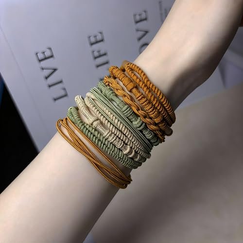 Boho Hair Ties Elastics – No Damage Ponytail Holders for Thin & Thick Hair, Cute Hair Bands for Women (24 Pack) Avelisse