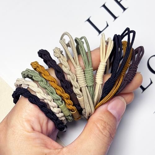 Boho Hair Ties Elastics – No Damage Ponytail Holders for Thin & Thick Hair, Cute Hair Bands for Women (24 Pack) Avelisse