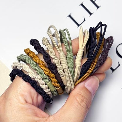 Boho Hair Ties Elastics – No Damage Ponytail Holders for Thin & Thick Hair, Cute Hair Bands for Women (24 Pack) Avelisse