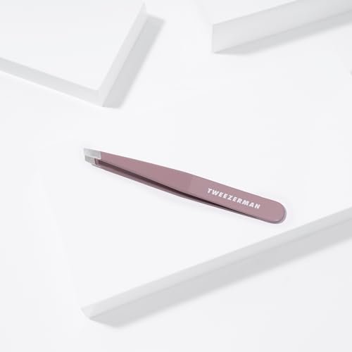 Tweezerman Purple Wisteria Slant Tweezer – Precision Stainless Steel Eyebrow Tweezers Avelisse