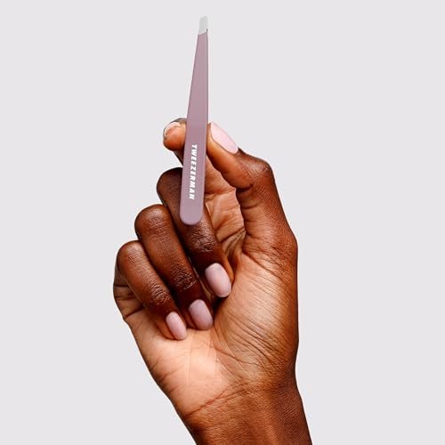 Tweezerman Purple Wisteria Slant Tweezer – Precision Stainless Steel Eyebrow Tweezers Avelisse