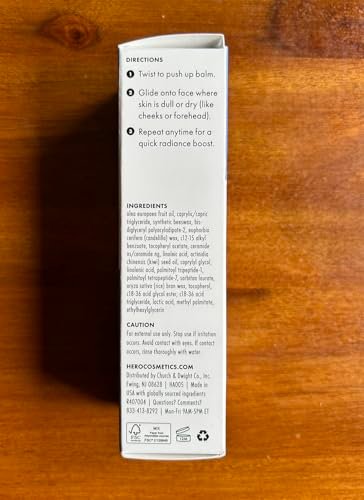 Hero Cosmetics Glow Balm Radiant Skin Stick – Instantly Dewy, Non-Comedogenic Face Moisturizer for Acne-Prone Skin (0.4 oz) Avelisse