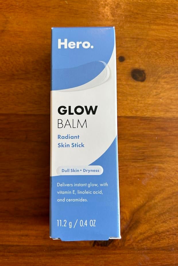 Hero Cosmetics Glow Balm Radiant Skin Stick – Instantly Dewy, Non-Comedogenic Face Moisturizer for Acne-Prone Skin (0.4 oz) Avelisse