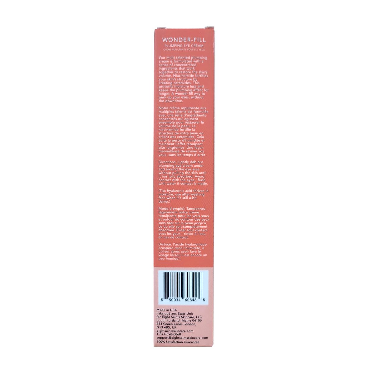 Eight Saints Wonder-fill Plumping Eye Cream - Anti Aging Eye Cream with Niacinamide, Peptides & Hyaluronic Acid for Wrinkles, Fine Lines, Dark Circles & Under Eye Bags, 0.5 oz Avelisse