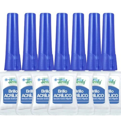 Extra Fast Drying Acrylic Glitter Set - 7 Pack | Brillo Acrílico Secado Extra Rápido Slendy