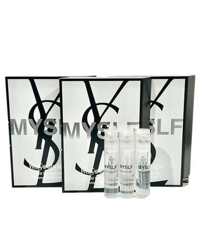 Yves Saint Laurent MYSLF Sample Spray Perfume Trial Size – 3 x 1.2 ml / 0.04 fl oz Vials (Partially Filled)