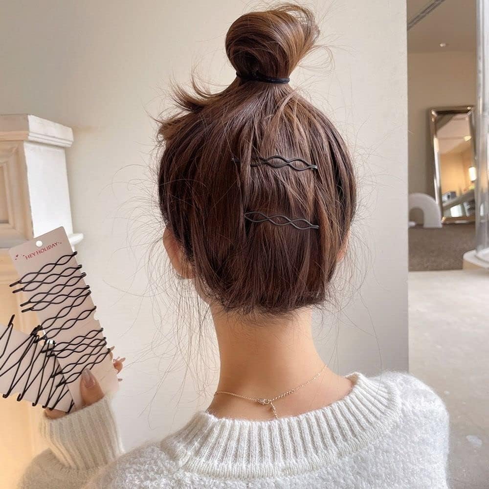 Galepromot 12 Pcs Mini Bobby Pins - Vintage Black Hair Clips for Women and Girls, Invisible Bangs Pins for Wedding and Everyday Use - görsel 15