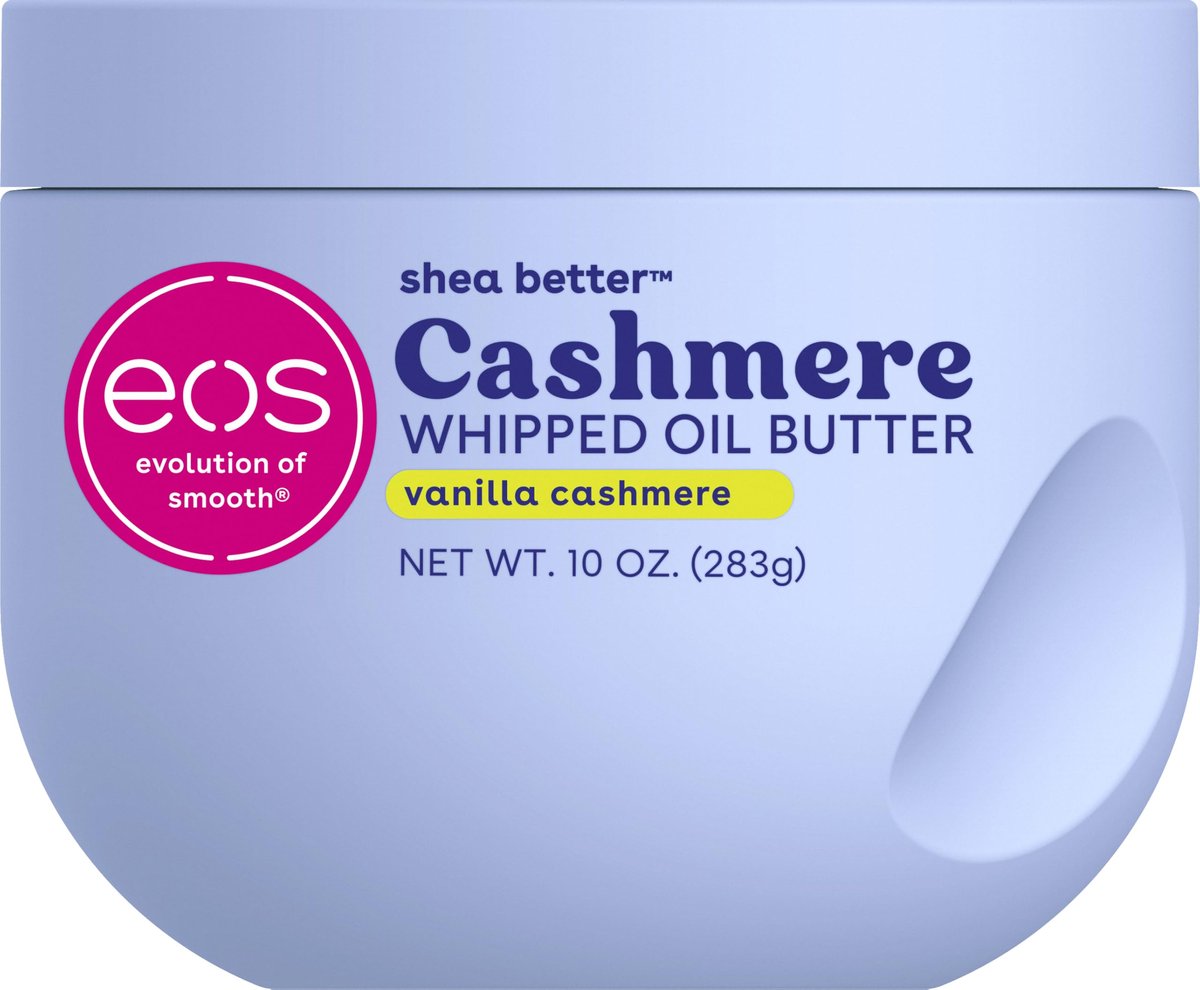 eos Cashmere Whipped Oil Body Butter - Vanilla Cashmere - 72 Hour Weightless Moisture for Dry Skin - 10 oz Avelisse
