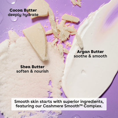 eos Cashmere Whipped Oil Body Butter - Vanilla Cashmere - 72 Hour Weightless Moisture for Dry Skin - 10 oz Avelisse