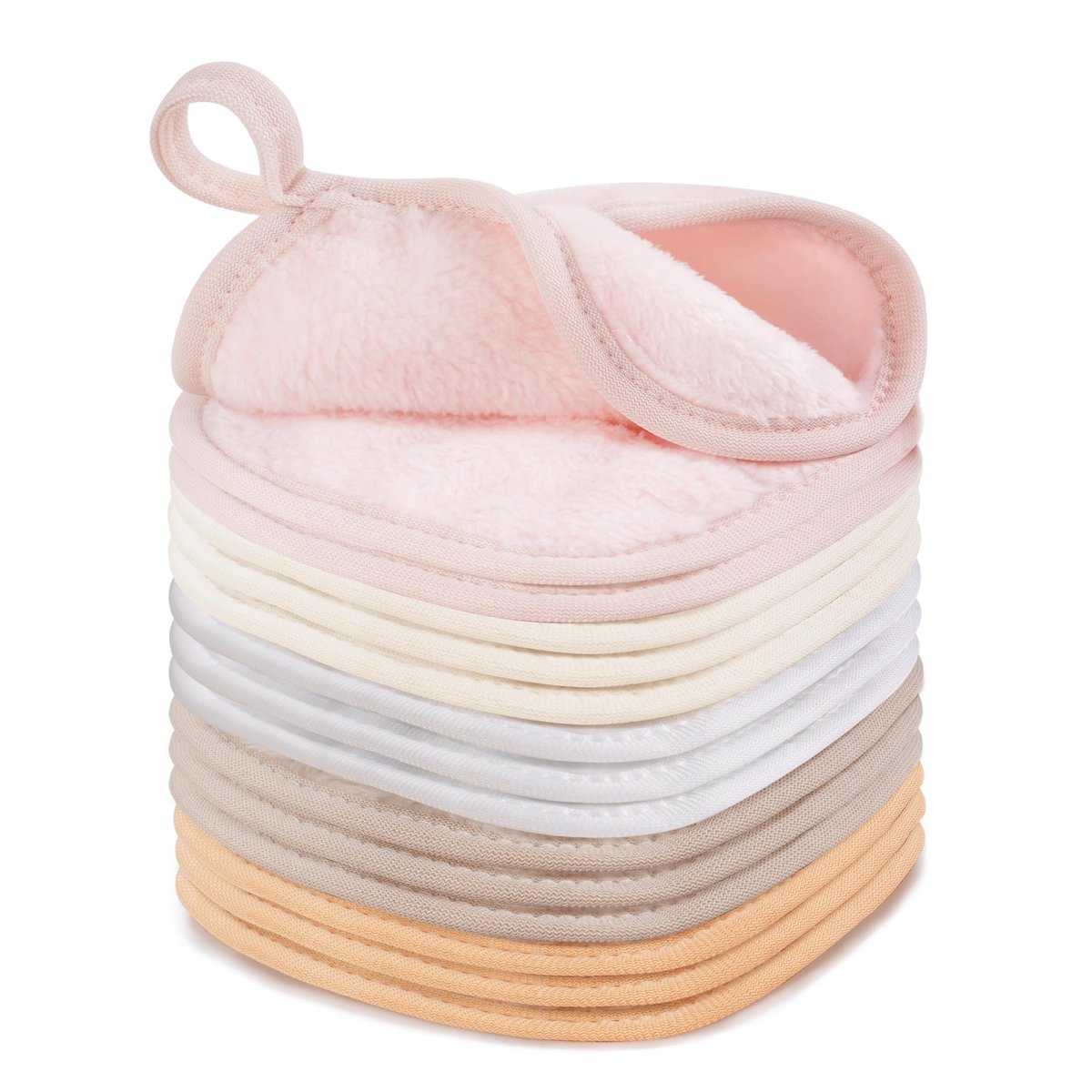 15 Pcs Reusable Makeup Remover Cloths - Ultra Soft Microfiber Eraser Towels for Face, 5x5 Inch, Multicolor - görsel 1