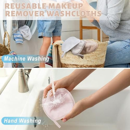 15 Pcs Reusable Makeup Remover Cloths - Ultra Soft Microfiber Eraser Towels for Face, 5x5 Inch, Multicolor