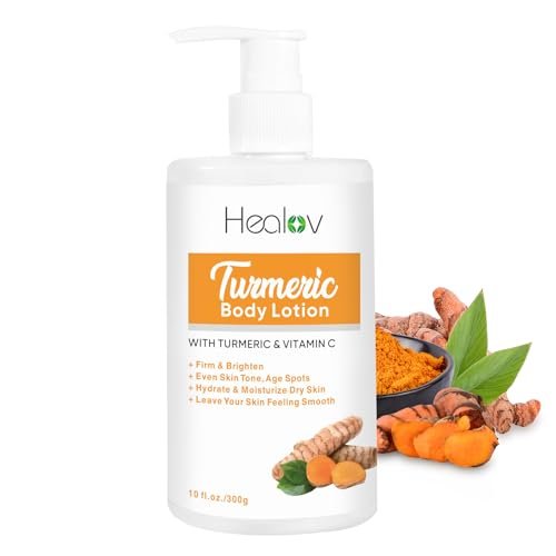 Herblov Turmeric Lotion for Dark Spots – Natural Skin Brightening Cream for Face & Body – Even Tone, Clear Scars & Hyperpigmentation (10 oz) - görsel 2