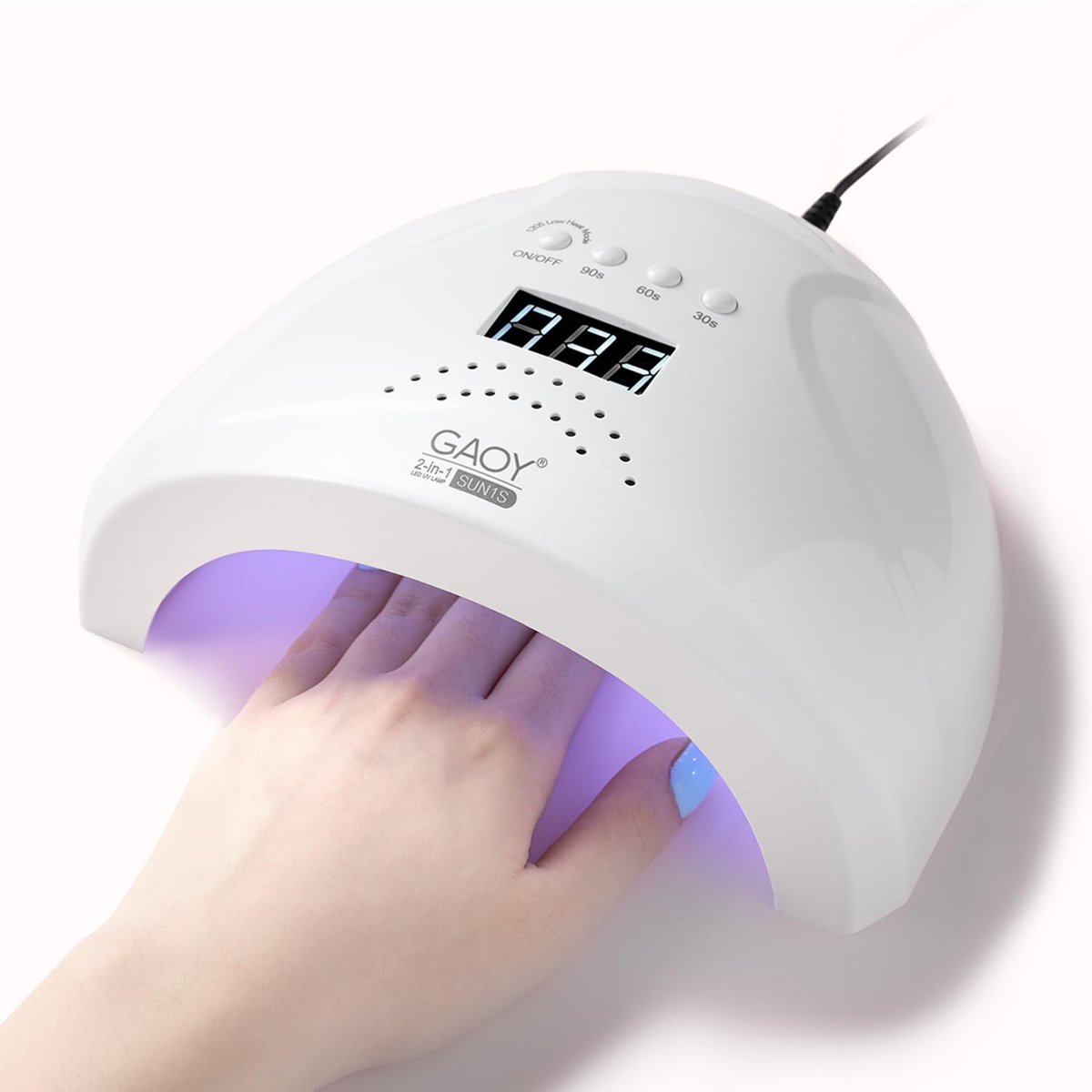 GAOY UV LED Nail Lamp with LCD Display – Professional Nail Dryer with Automatic Sensor, 4 Timers & Sensitive Mode - görsel 1