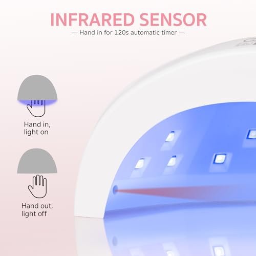 GAOY UV LED Nail Lamp with LCD Display – Professional Nail Dryer with Automatic Sensor, 4 Timers & Sensitive Mode - görsel 8