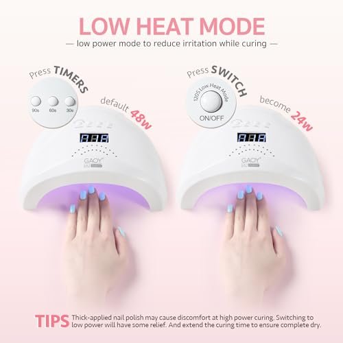 GAOY UV LED Nail Lamp with LCD Display – Professional Nail Dryer with Automatic Sensor, 4 Timers & Sensitive Mode - görsel 10