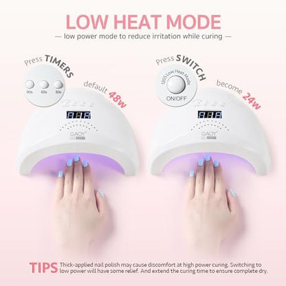 GAOY UV LED Nail Lamp with LCD Display – Professional Nail Dryer with Automatic Sensor, 4 Timers & Sensitive Mode