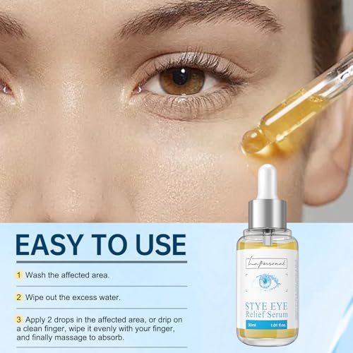 LA. PERSONAL Eye Relief Serum for Eyelid Bumps - Gentle Formula with Avocado Oil, Sea Buckthorn Oil & Caffeine - 1.01 Fl Oz Avelisse