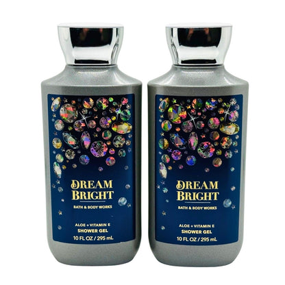 Bath & Body Works Shea + Vitamin E Shower Gel, Set of 2, 10 oz Each (Dream Bright) Avelisse