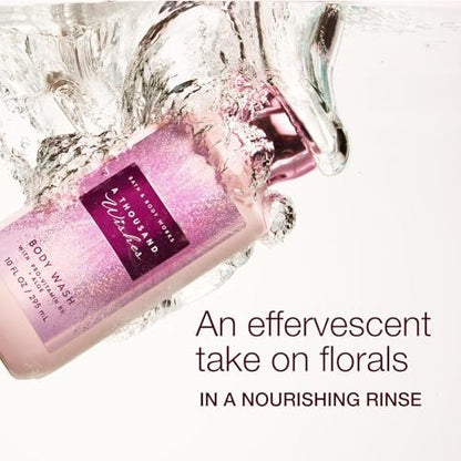 Bath & Body Works A Thousand Wishes Body Wash - Nourishing Cleanser with Pro-Vitamin B5 & Aloe, Prosecco & Peony Scent, Gentle for Daily Use, 10 fl oz (Pack of 2) Avelisse
