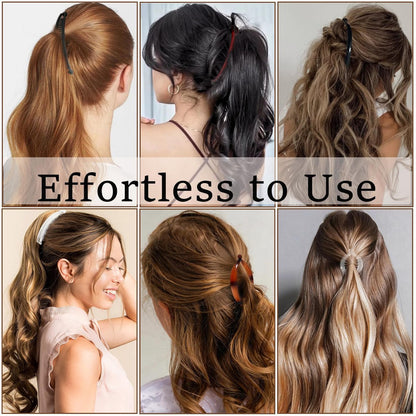 12-Piece Banana Hair Clips Set – Vintage Fishtail Clincher Combs for Thick & Thin Hair, Acrylic Jaw Clips for Women & Girls