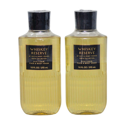 Bath & Body Works Shea + Vitamin E Shower Gel, Set of 2, 10 oz Each (Whiskey Reserve) Avelisse