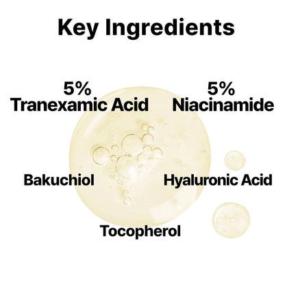 DearMYDEW 5% Tranexamic Acid Serum with 5% Niacinamide & Bakuchiol - Dark Spot Corrector for Hyperpigmentation, Acne Scars, Sun Spots - Korean Skincare, 1 Fl Oz Avelisse