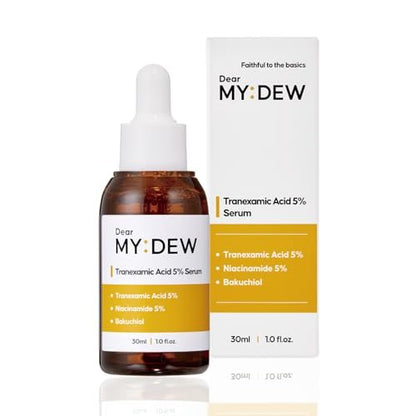 DearMYDEW 5% Tranexamic Acid Serum with 5% Niacinamide & Bakuchiol - Dark Spot Corrector for Hyperpigmentation, Acne Scars, Sun Spots - Korean Skincare, 1 Fl Oz Avelisse