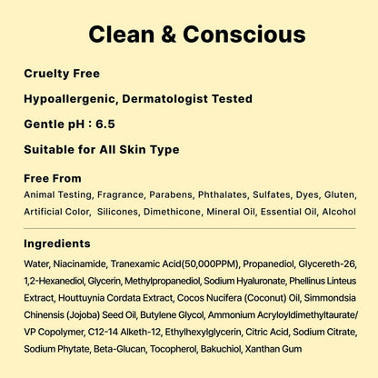DearMYDEW 5% Tranexamic Acid Serum with 5% Niacinamide & Bakuchiol - Dark Spot Corrector for Hyperpigmentation, Acne Scars, Sun Spots - Korean Skincare, 1 Fl Oz Avelisse