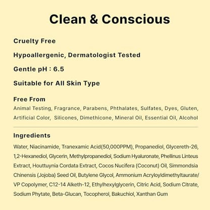 DearMYDEW 5% Tranexamic Acid Serum with 5% Niacinamide & Bakuchiol - Dark Spot Corrector for Hyperpigmentation, Acne Scars, Sun Spots - Korean Skincare, 1 Fl Oz Avelisse