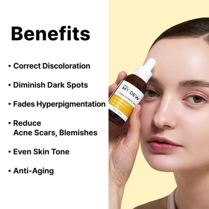 DearMYDEW 5% Tranexamic Acid Serum with 5% Niacinamide & Bakuchiol - Dark Spot Corrector for Hyperpigmentation, Acne Scars, Sun Spots - Korean Skincare, 1 Fl Oz Avelisse