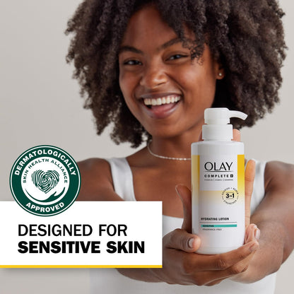 Olay Complete+ Hydrating Lotion Fragrance-Free, 10.1 FL OZ - 3-in-1 Nourishing Face Moisturizer with Vitamin B3, Vitamin E, and Ceramides for All Skin Types Avelisse