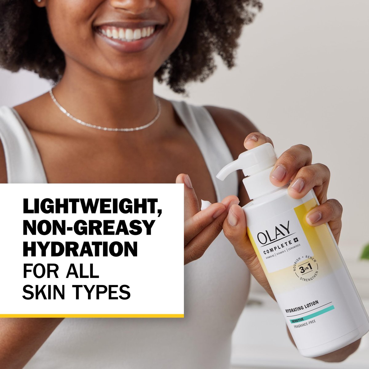 Olay Complete+ Hydrating Lotion Fragrance-Free, 10.1 FL OZ - 3-in-1 Nourishing Face Moisturizer with Vitamin B3, Vitamin E, and Ceramides for All Skin Types Avelisse