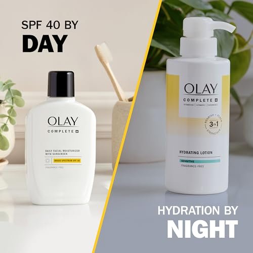 Olay Complete+ Hydrating Lotion Fragrance-Free, 10.1 FL OZ - 3-in-1 Nourishing Face Moisturizer with Vitamin B3, Vitamin E, and Ceramides for All Skin Types Avelisse