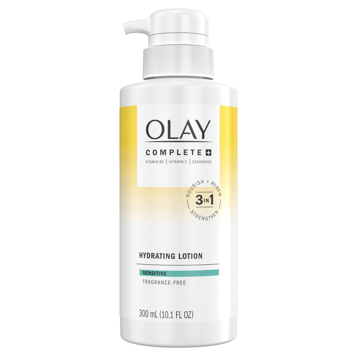 Olay Complete+ Hydrating Lotion Fragrance-Free, 10.1 FL OZ - 3-in-1 Nourishing Face Moisturizer with Vitamin B3, Vitamin E, and Ceramides for All Skin Types Avelisse