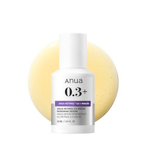 ANUA Retinol Serum 0.3% with 5% Niacinamide – Gentle Korean Skincare for Smooth, Renewed & Hydrated Glass Skin (1.01 fl oz) Avelisse