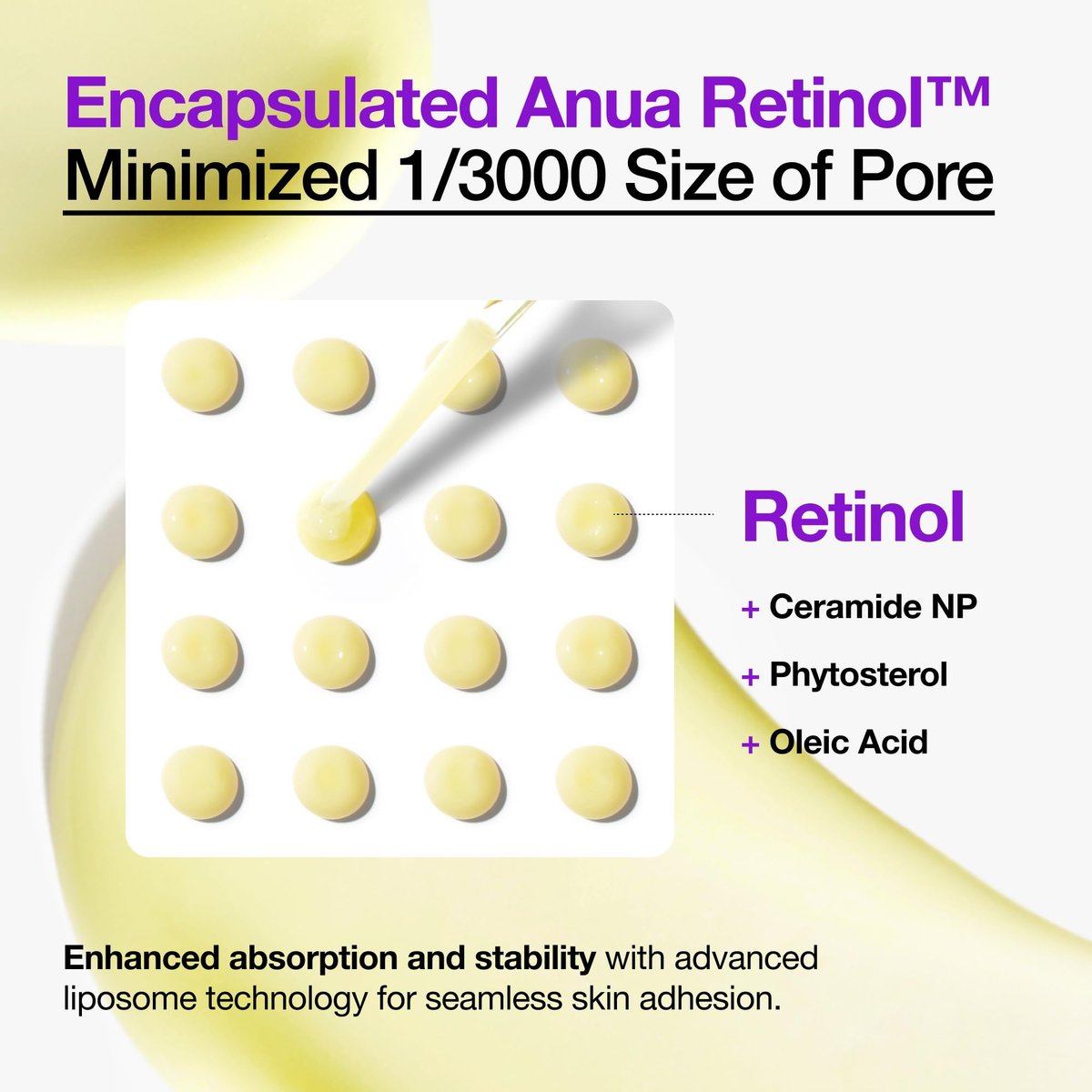 ANUA Retinol Serum 0.3% with 5% Niacinamide – Gentle Korean Skincare for Smooth, Renewed & Hydrated Glass Skin (1.01 fl oz) Avelisse
