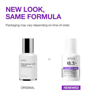 ANUA Retinol Serum 0.3% with 5% Niacinamide – Gentle Korean Skincare for Smooth, Renewed & Hydrated Glass Skin (1.01 fl oz) Avelisse