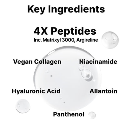 DearMYDEW Multi Peptide Complex Serum - Anti-Aging, Collagen Boost, Wrinkle Repair with Matrixyl 3000, Argireline, Niacinamide, Hyaluronic Acid, Vegan Collagen - Korean Skincare, 1 Fl Oz Avelisse