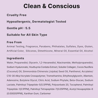 DearMYDEW Multi Peptide Complex Serum - Anti-Aging, Collagen Boost, Wrinkle Repair with Matrixyl 3000, Argireline, Niacinamide, Hyaluronic Acid, Vegan Collagen - Korean Skincare, 1 Fl Oz Avelisse