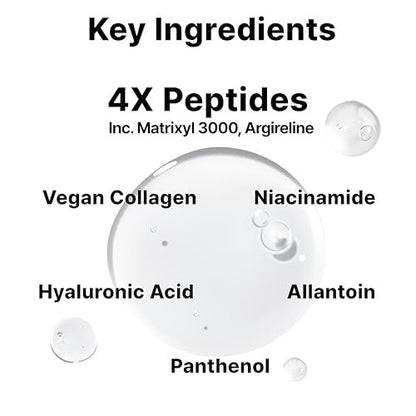 DearMYDEW Multi Peptide Complex Serum - Anti-Aging, Collagen Boost, Wrinkle Repair with Matrixyl 3000, Argireline, Niacinamide, Hyaluronic Acid, Vegan Collagen - Korean Skincare, 1 Fl Oz Avelisse
