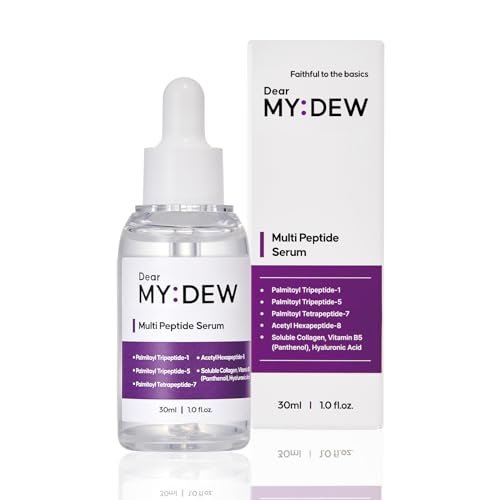 DearMYDEW Multi Peptide Complex Serum - Anti-Aging, Collagen Boost, Wrinkle Repair with Matrixyl 3000, Argireline, Niacinamide, Hyaluronic Acid, Vegan Collagen - Korean Skincare, 1 Fl Oz Avelisse