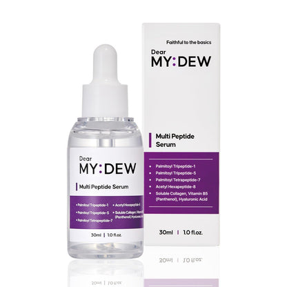 DearMYDEW Multi Peptide Complex Serum - Anti-Aging, Collagen Boost, Wrinkle Repair with Matrixyl 3000, Argireline, Niacinamide, Hyaluronic Acid, Vegan Collagen - Korean Skincare, 1 Fl Oz Avelisse
