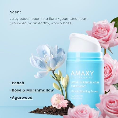 AMAXY Miracle Bonding Serum – Leave-In Hair Repair for Damaged Bleached Hair with Bond Protein & Keratin, Frizz Control, Heat Protection, Sulfate Free, 1.69 fl oz Avelisse