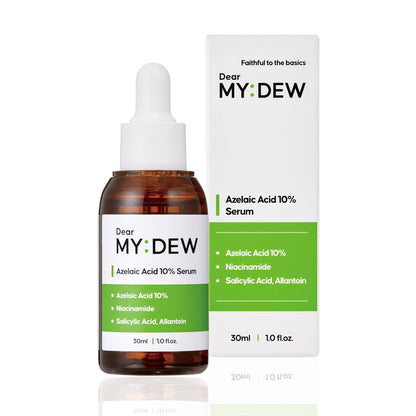 DearMYDEW 10% Azelaic Acid Serum with Niacinamide, Salicylic Acid, Allantoin – Rosacea & Redness Relief, Reduce Cystic Acne Scars & Pimples, Non-Comedogenic Korean Skincare, 1 Fl Oz Avelisse