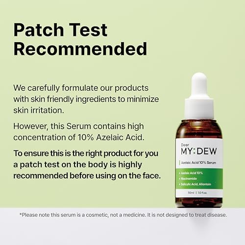 DearMYDEW 10% Azelaic Acid Serum with Niacinamide, Salicylic Acid, Allantoin – Rosacea & Redness Relief, Reduce Cystic Acne Scars & Pimples, Non-Comedogenic Korean Skincare, 1 Fl Oz Avelisse