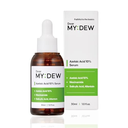 DearMYDEW 10% Azelaic Acid Serum with Niacinamide, Salicylic Acid, Allantoin – Rosacea & Redness Relief, Reduce Cystic Acne Scars & Pimples, Non-Comedogenic Korean Skincare, 1 Fl Oz Avelisse